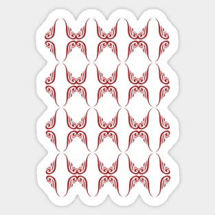 Geometric red decoration Sticker